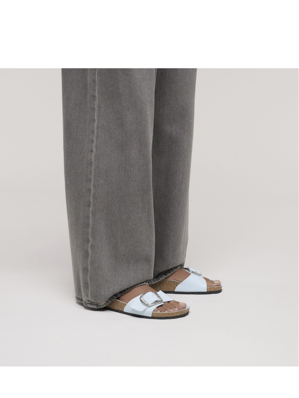 The BIRKENSTOCK Madrid Big Buckle Natural Leather - Baby Blue